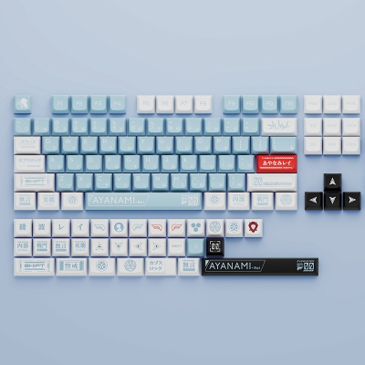 EVA-00 104+31 XDA-like Profile Keycap Set Cherry MX PBT Dye-subbed for Mechanical Gaming Keyboard